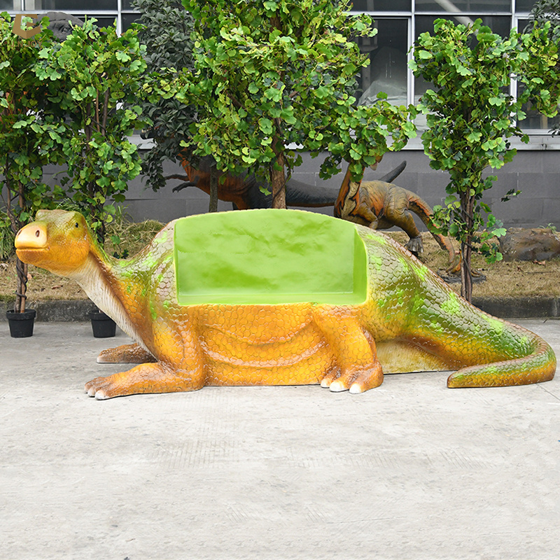 SGSR32 High quality fiberglass dinosaur statue Fiberglass maiasaura dinosaur Bench for theme park