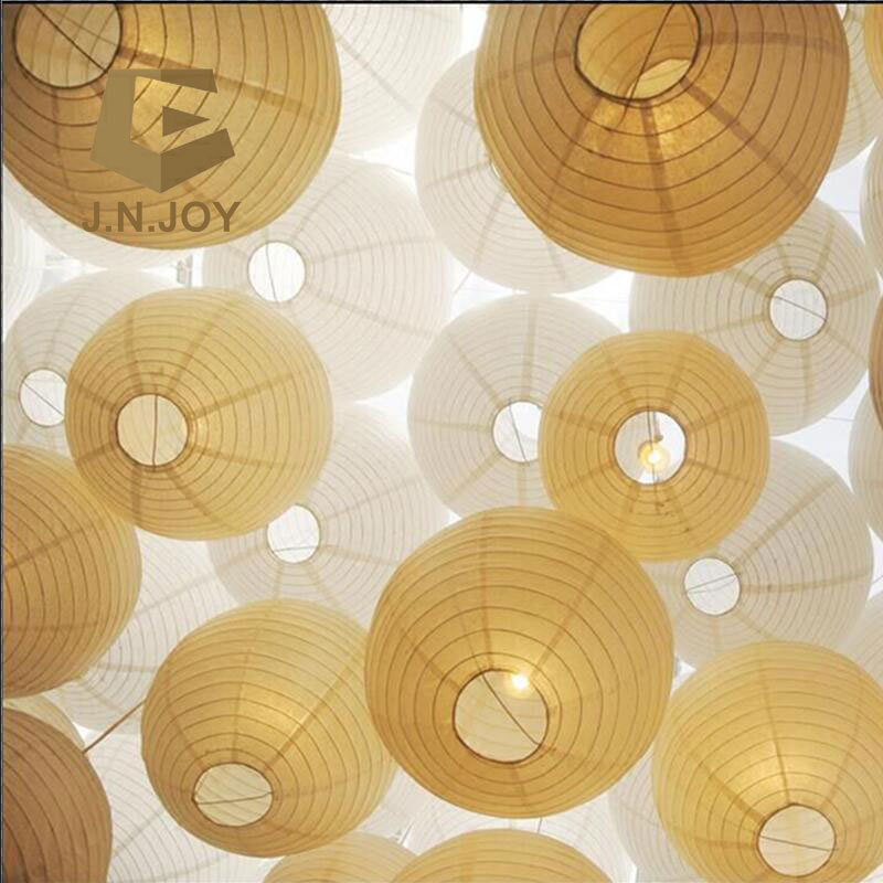 JNZ2237 Round All Size Paper Lantern Colorful Japanese lanterns waterproof sushi barbecue Japanese folded paper lanterns