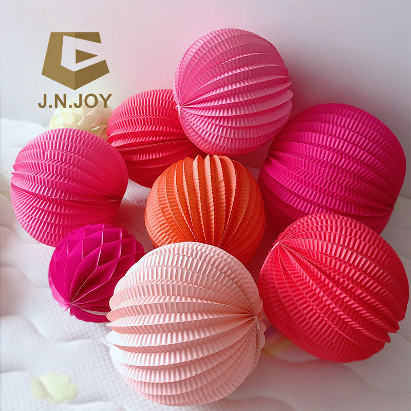 JNZ2237 Round All Size Paper Lantern Colorful Japanese lanterns waterproof sushi barbecue Japanese folded paper lanterns