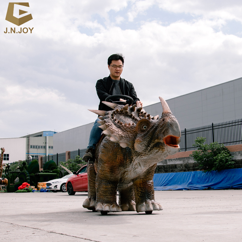 SGAD77 Electric Animatronic model dinosaur Styracosaurus walking  dinosaur car