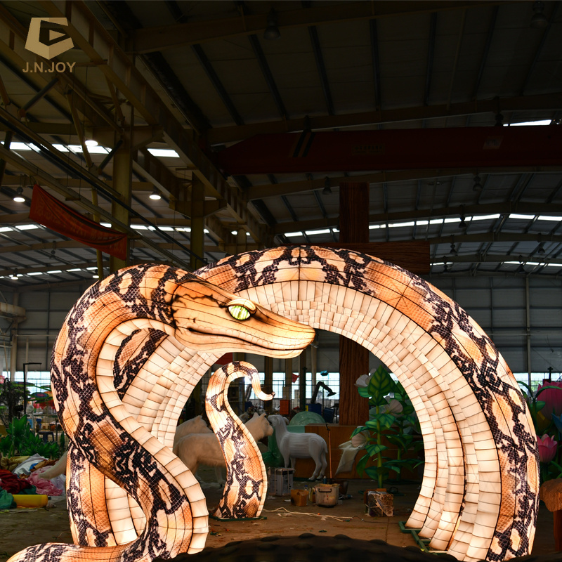 JFL-12 Giant Snake Lantern Gate Creative Lantern Festival Led Animals Decorative Lanterns