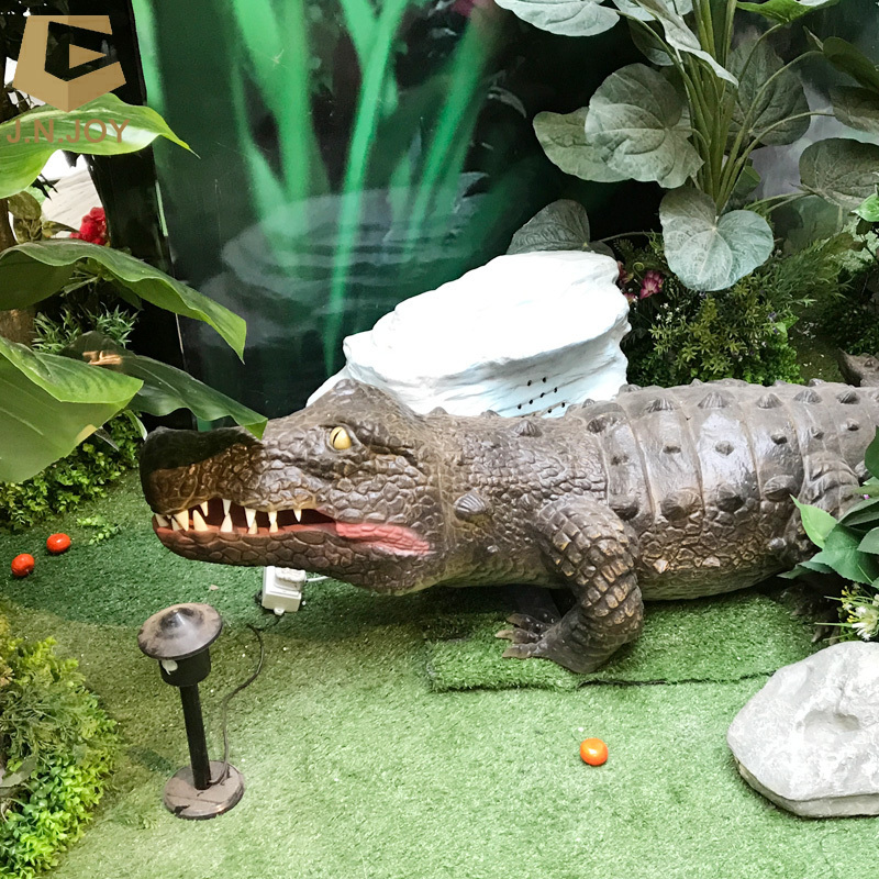 SGAI55 waterproof Remote Control Animatronic animal moving crocodile for park