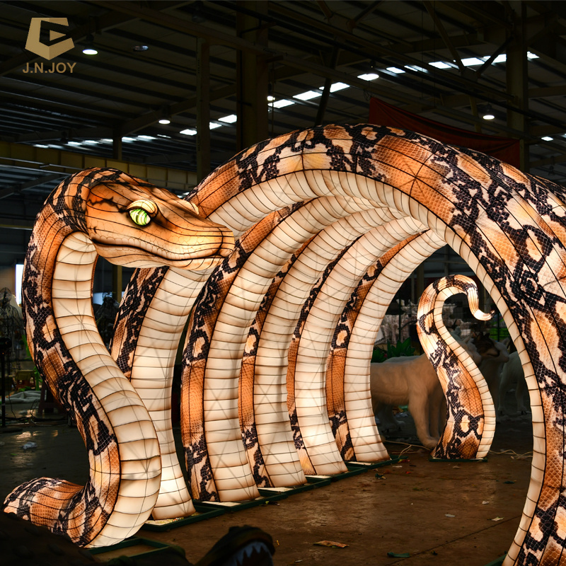 JFL-12 Giant Snake Lantern Gate Creative Lantern Festival Led Animals Decorative Lanterns