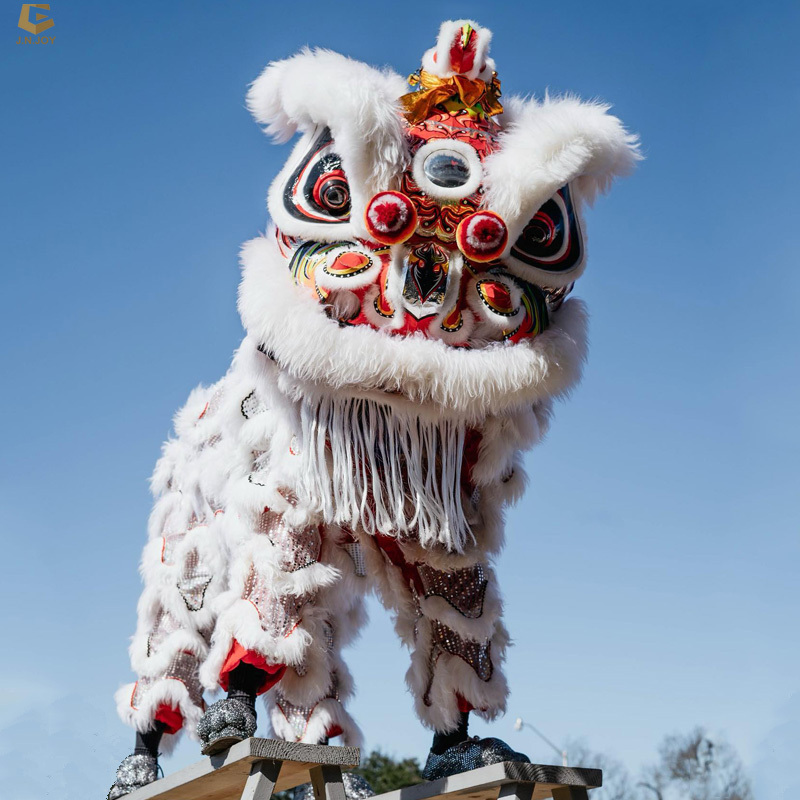 LD09 Traditional adult lion dance costume chinese new year celebration wool lion head dance