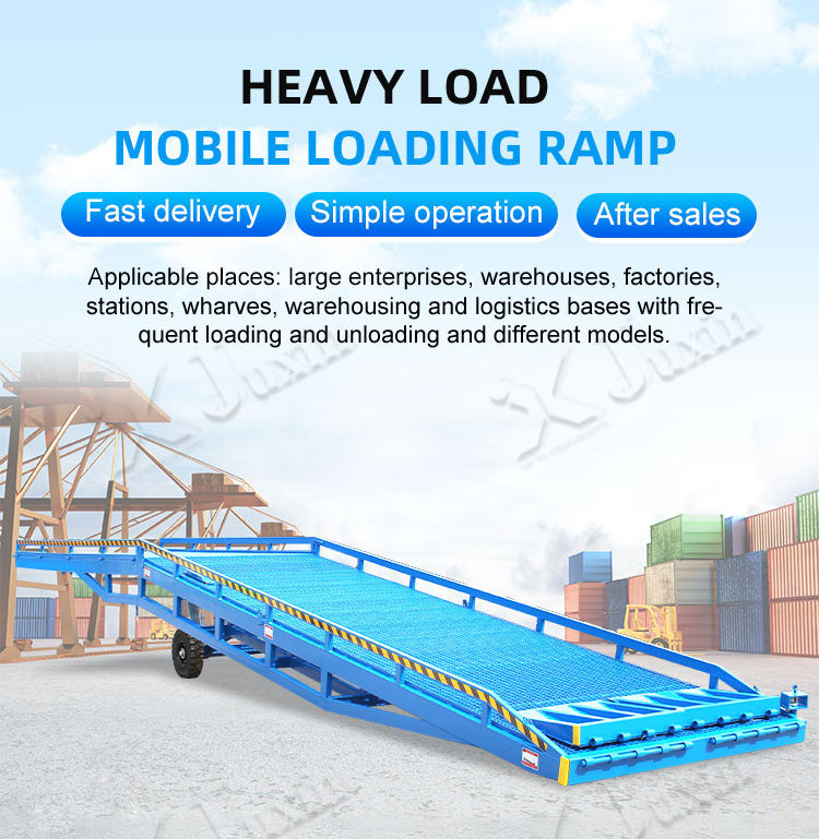 Container loading and unloading platform mobile boarding bridge 8 tons of electric hydraulic lifting platform