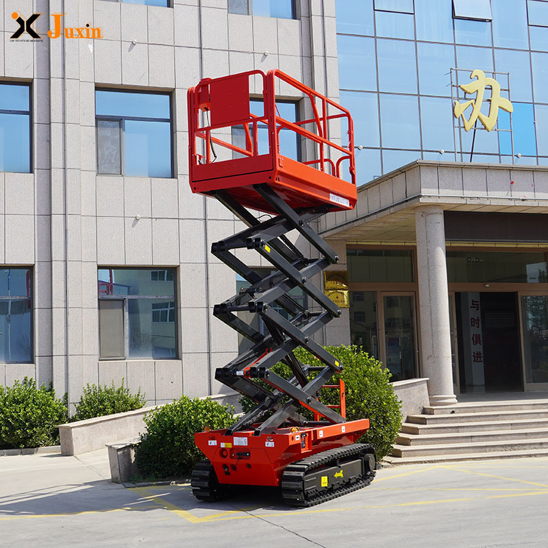 many designs  hydraulic self-propelled all terrain scissor lift with self leveling outriggers