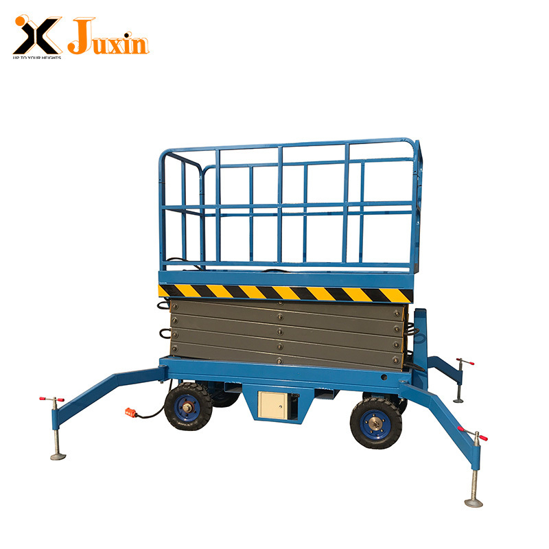 king lift 2000kg 12m Mobile scissor lift hydraulic electric scissor lift platform with solid tire