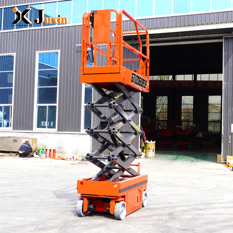 Factory sale Mini Non-Marking Tires 200KG 11.2m Boom Lift Self-Propelled Vertical Mast lift work platform