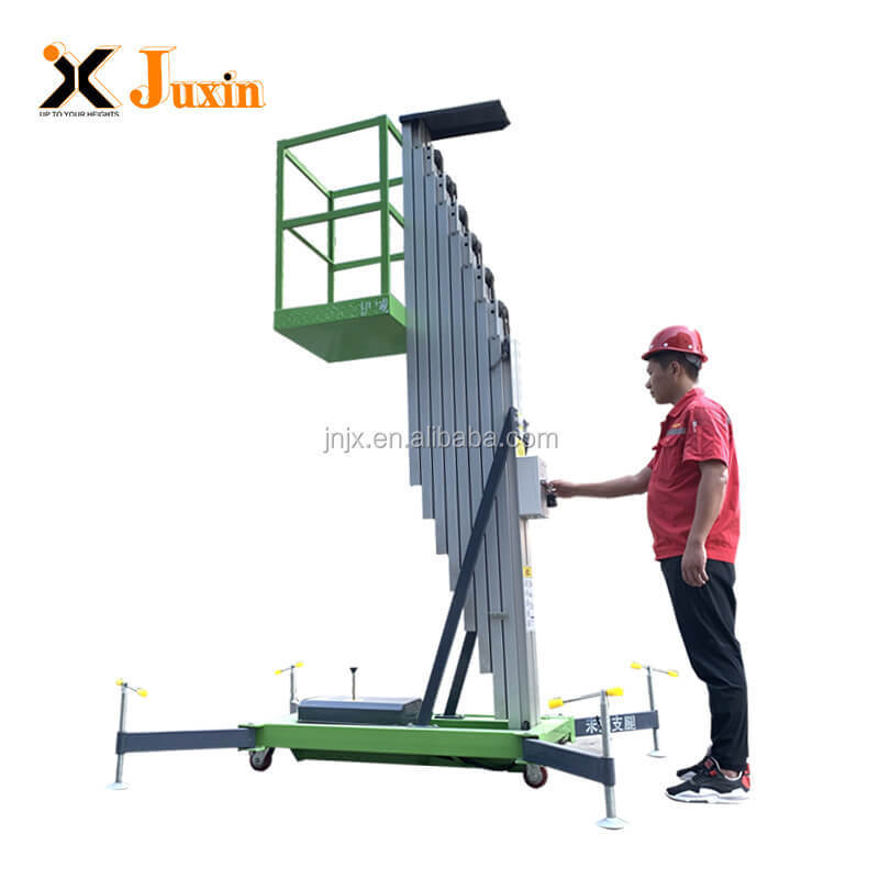 4m 6m 8m 10m 12m single mast hydraulic mobile lightweight manual aluminum man lift scaffolding for sale