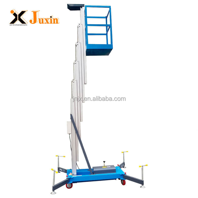 4m 6m 8m 10m 12m single mast hydraulic mobile lightweight manual aluminum man lift scaffolding for sale