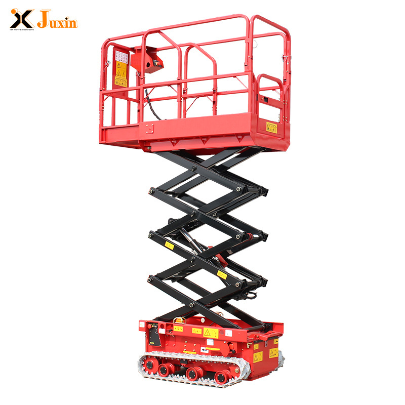 On sale 3.5m 4.5m 200kg man lifter scissor work platform crawler tracked scissor lift