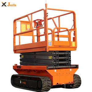 many designs  hydraulic self-propelled all terrain scissor lift with self leveling outriggers