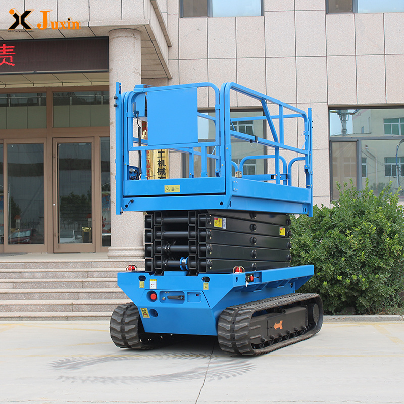 Crawler Scissor Lifts with Steel Roller Tracks Free Fast Delivery Sizer Lift Hydraulic Rough Terrain lifting 200kg-450kg for Une