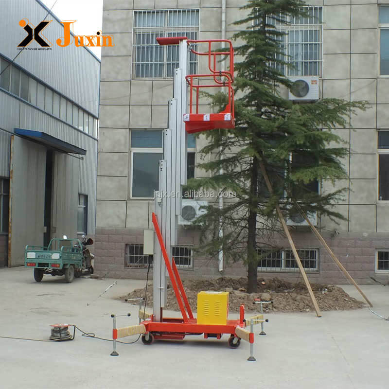 Electric Hydraulic mobile scaffolding lift platform single mast aluminum alloy lift