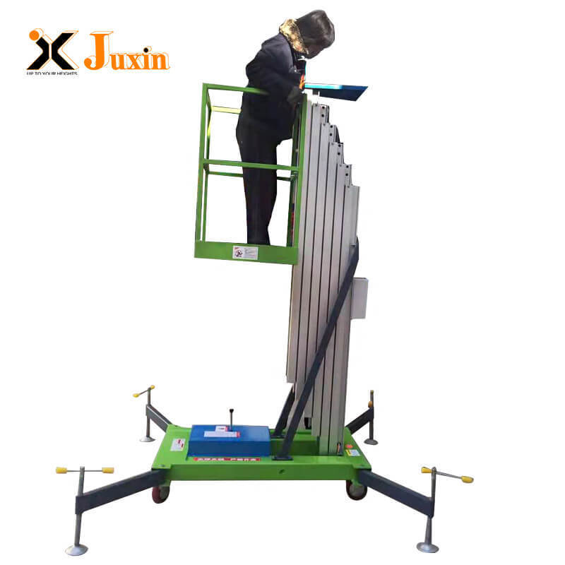 4m 6m 8m 10m 12m single mast hydraulic mobile lightweight manual aluminum man lift scaffolding for sale