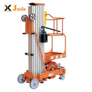 Electric Hydraulic mobile scaffolding lift platform single mast aluminum alloy lift