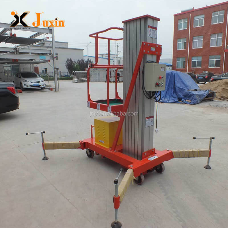 Electric Hydraulic mobile scaffolding lift platform single mast aluminum alloy lift