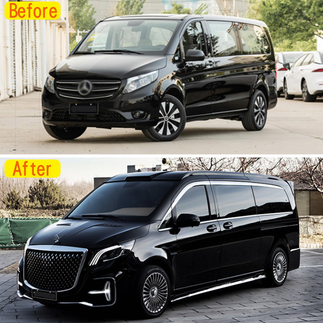 Retrofitting body kit with small high roof luggage rack tail wing appearance VITO V250 V260  w447  V-CLASS