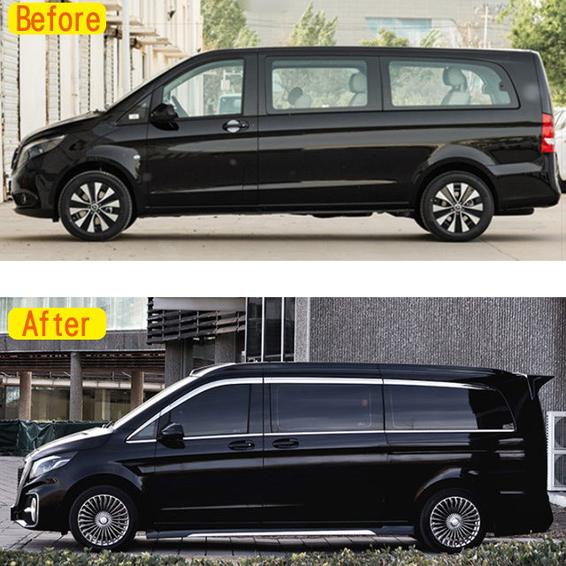 Retrofitting body kit with small high roof luggage rack tail wing appearance VITO V250 V260  w447  V-CLASS