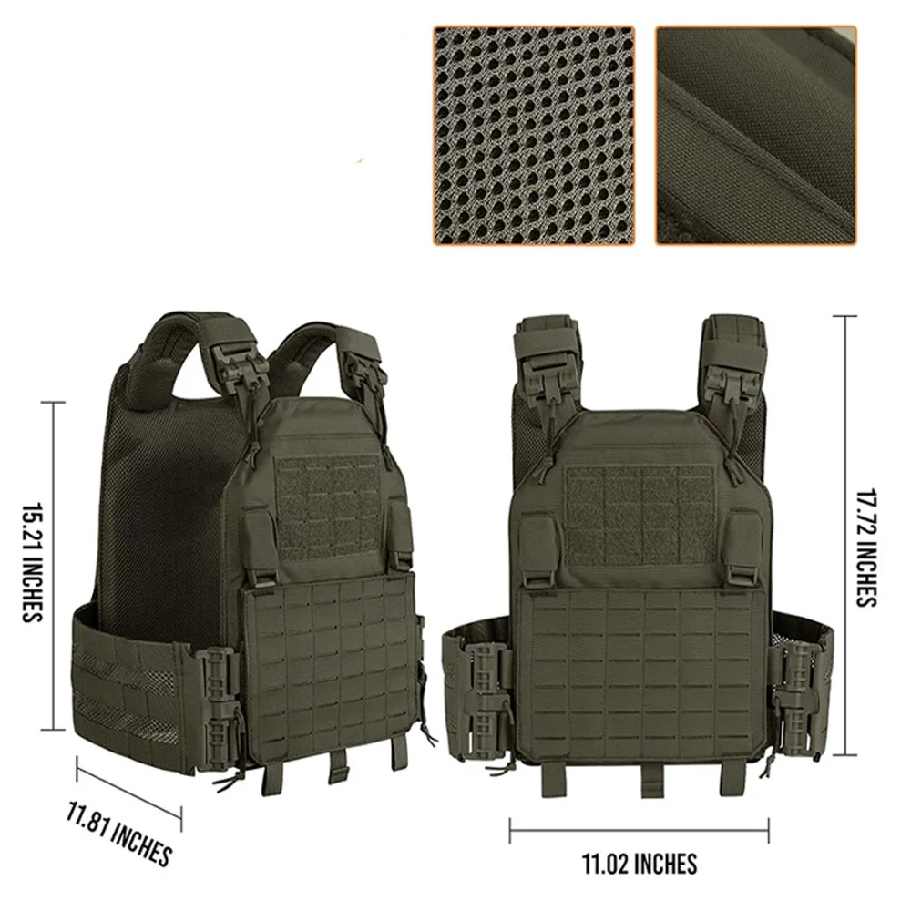 KD High Quality 1000D tactical security vest Nylon Outdoor Quick Release ballistic vest Molle Weighted Safety Tactical Vest