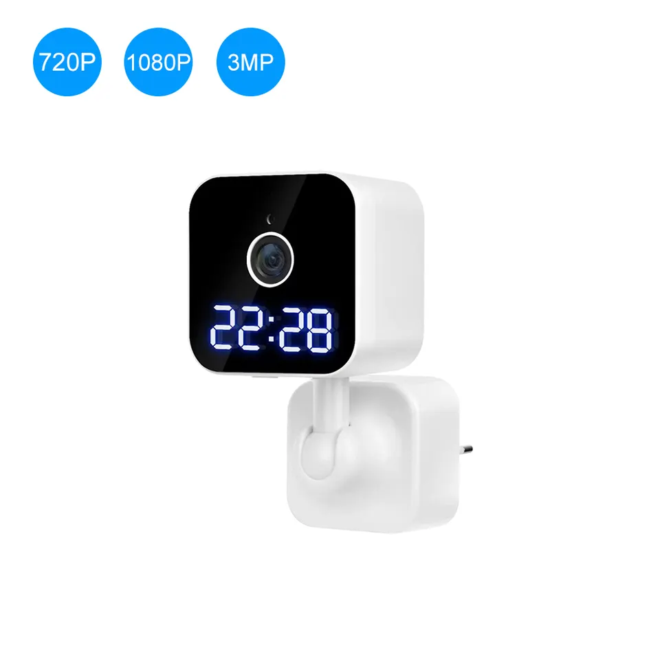 V380 PRO Wireless Indoor Baby Wifi CCTV IP Pet Camera with Time Wireless Security PTZ PLUG Clock Camera