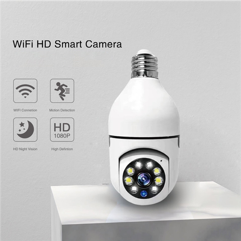 V380 Surveillance Security Night vision E27 Light Bulb Wireless Wifi Memory Card 2MP Camara Outdoor Cameras Bulb With Camera