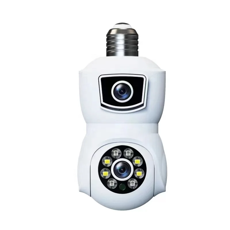 New 4MP High-Definition E27 Screw Socket Indoor AI Humanoid Tracking APP Push Notification Alarm Home Security Camera