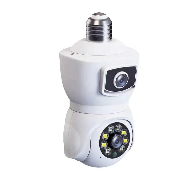 New 4MP High-Definition E27 Screw Socket Indoor AI Humanoid Tracking APP Push Notification Alarm Home Security Camera