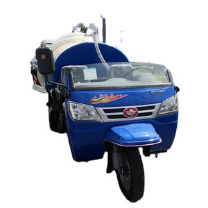 Chinese small diesel tricycle mini  vacuum sewage suction  truck