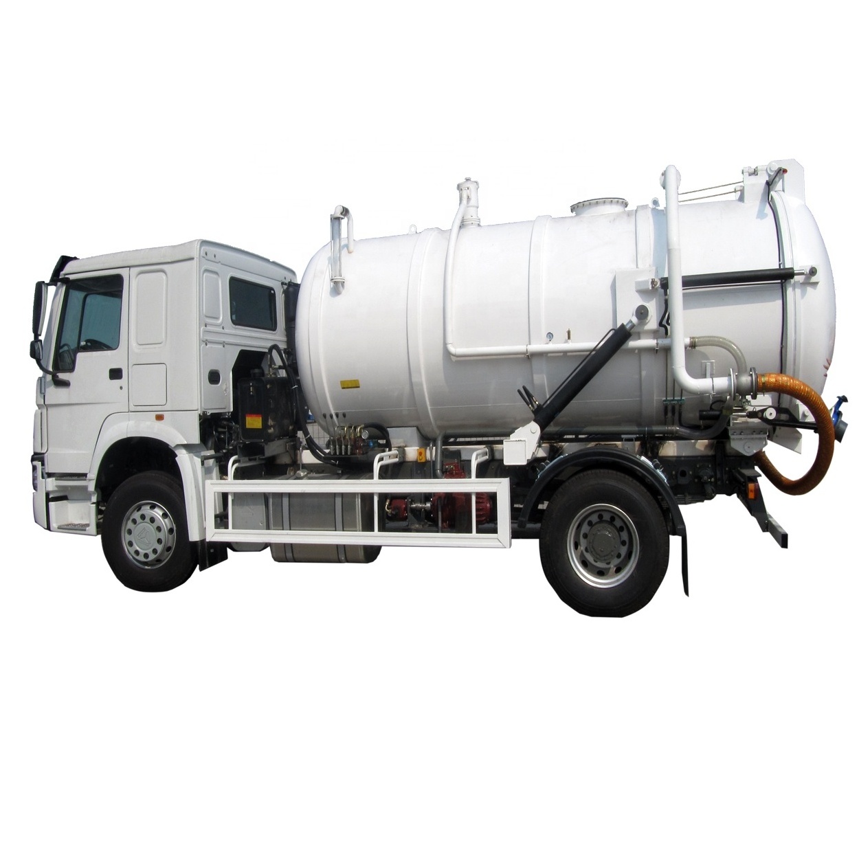 Septic Fecal High Pressure Vacuum Sewage Suction Tank Trucks With Jurop Vacuum Pump with howo chassis