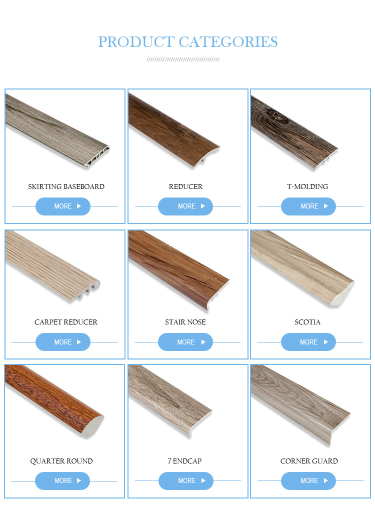 Flooring Accessories Molding Skirting Profile Spc Vinyl Waterproof ...