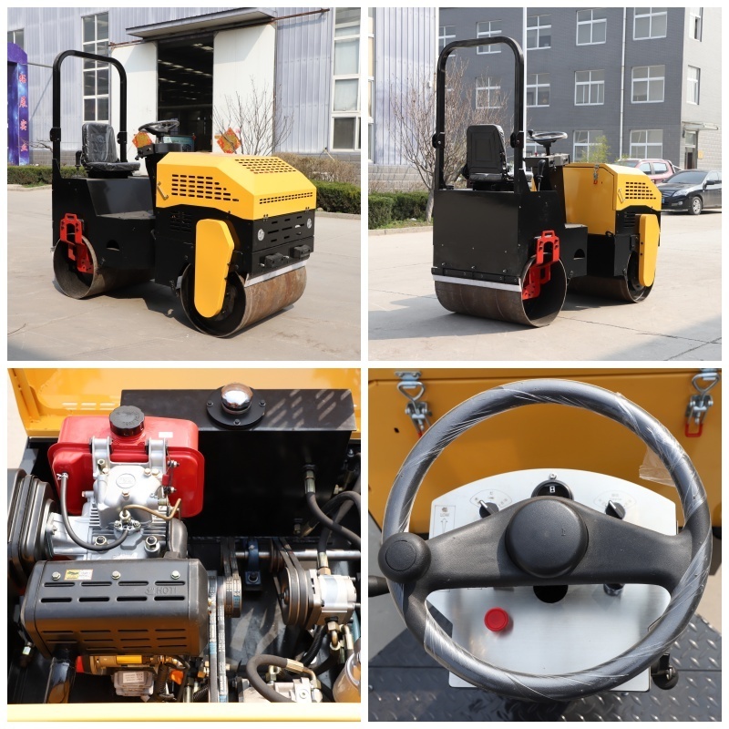 Free shipping Small road roller compactor machine 2024 mini asphalt road roller compactor Cheap vibrator roller compactor