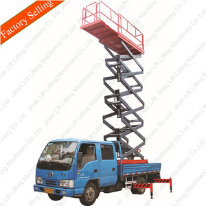 Scissor hydraulic lift platform truck mounted aerial work platform lift