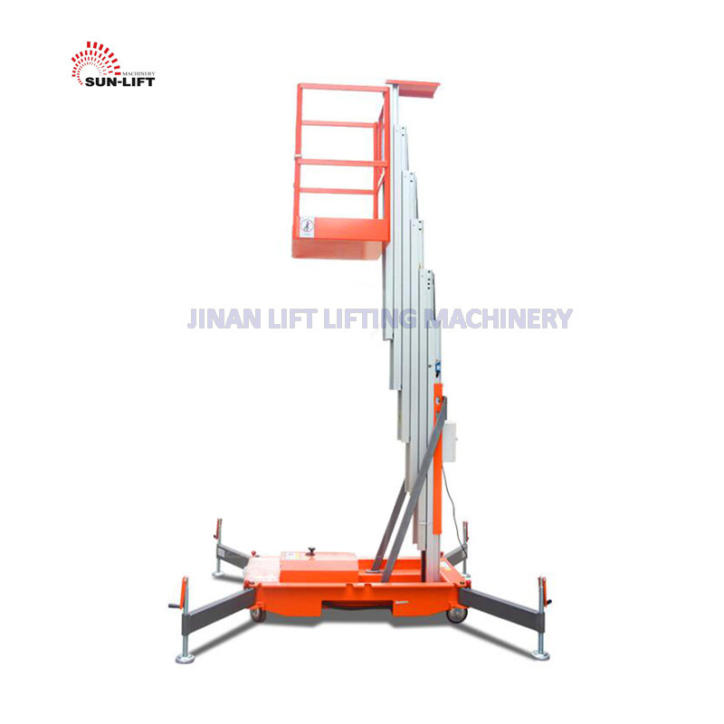 China Factory 12M 14M 16M height portable aluminum hydraulic lift mobile platform lift indoor one man lift for window cleaning