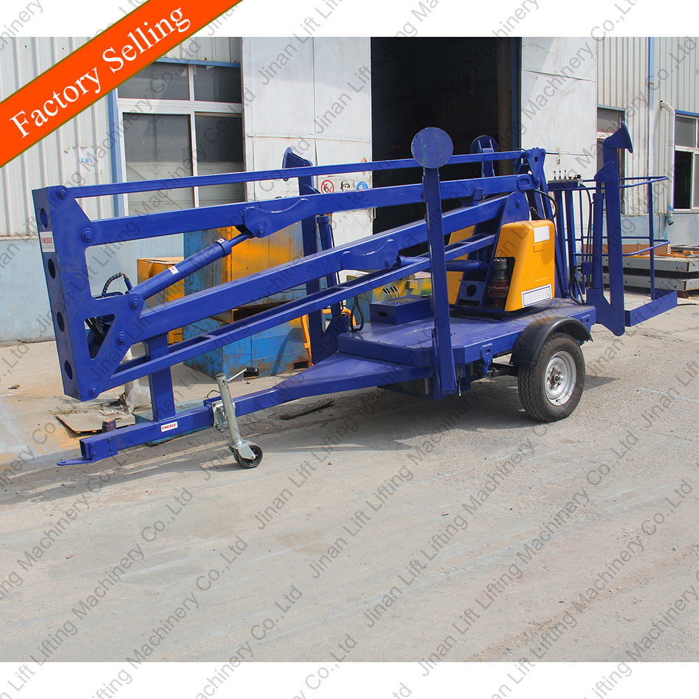 Towable articulated aerial lift boom lift rental man lift truck for sale