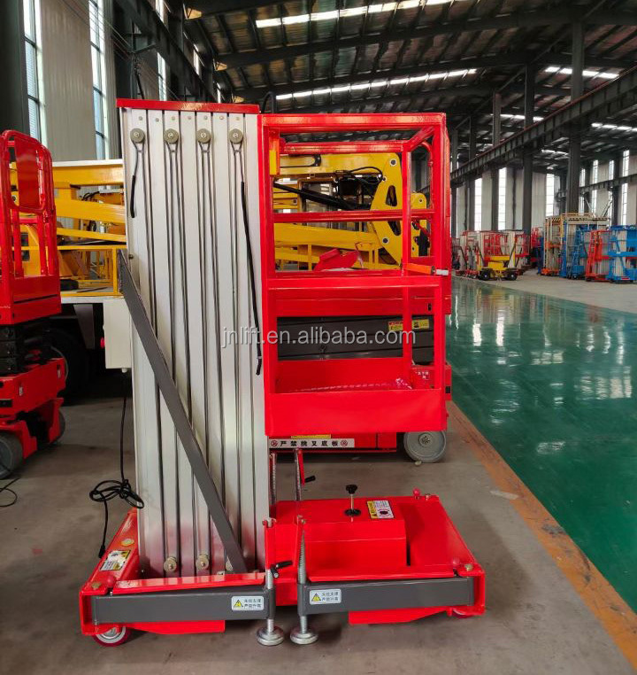 China Factory 12M 14M 16M height portable aluminum hydraulic lift mobile platform lift indoor one man lift for window cleaning