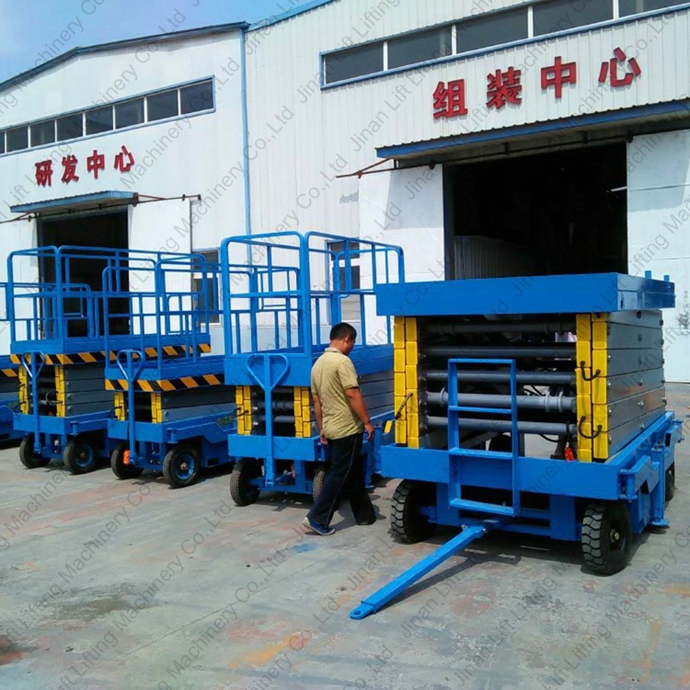 4~18m Chinese shopping platform Mobile Electric Scissor Lift for Sale tracked scissor lift