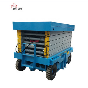 4~18m Chinese shopping platform Mobile Electric Scissor Lift for Sale tracked scissor lift