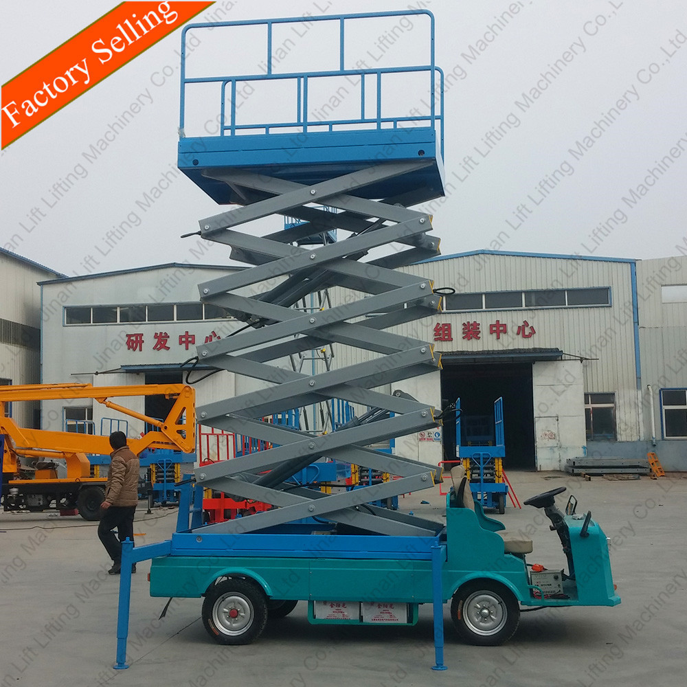 Scissor hydraulic lift platform truck mounted aerial work platform lift