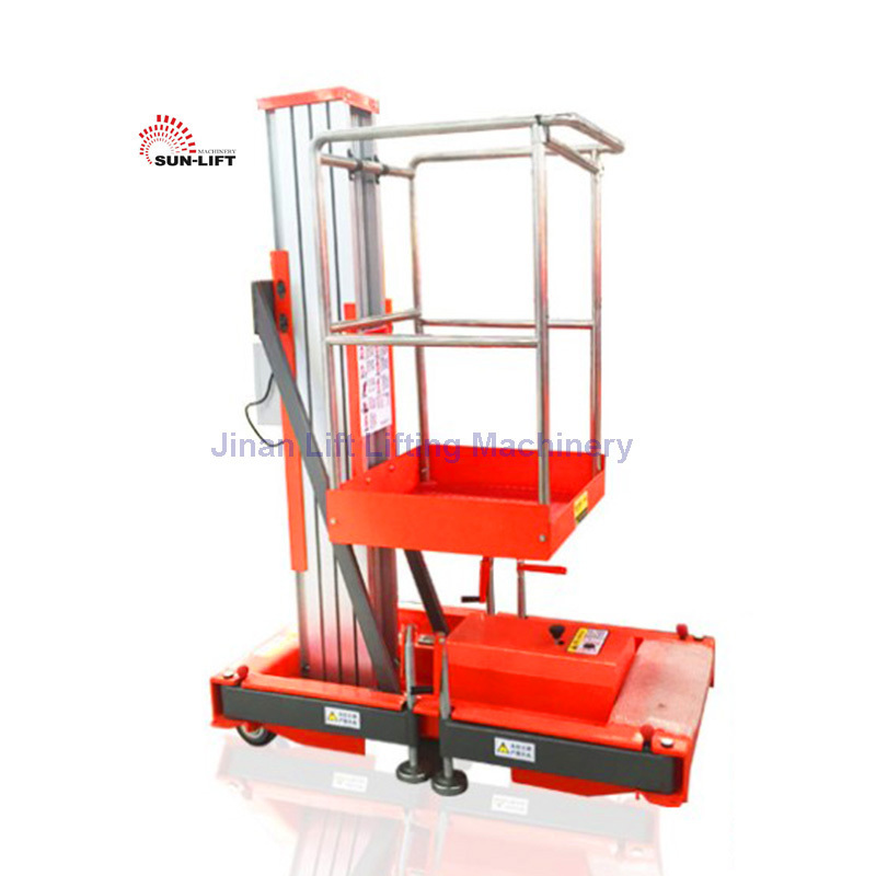 China Factory 12M 14M 16M height portable aluminum hydraulic lift mobile platform lift indoor one man lift for window cleaning