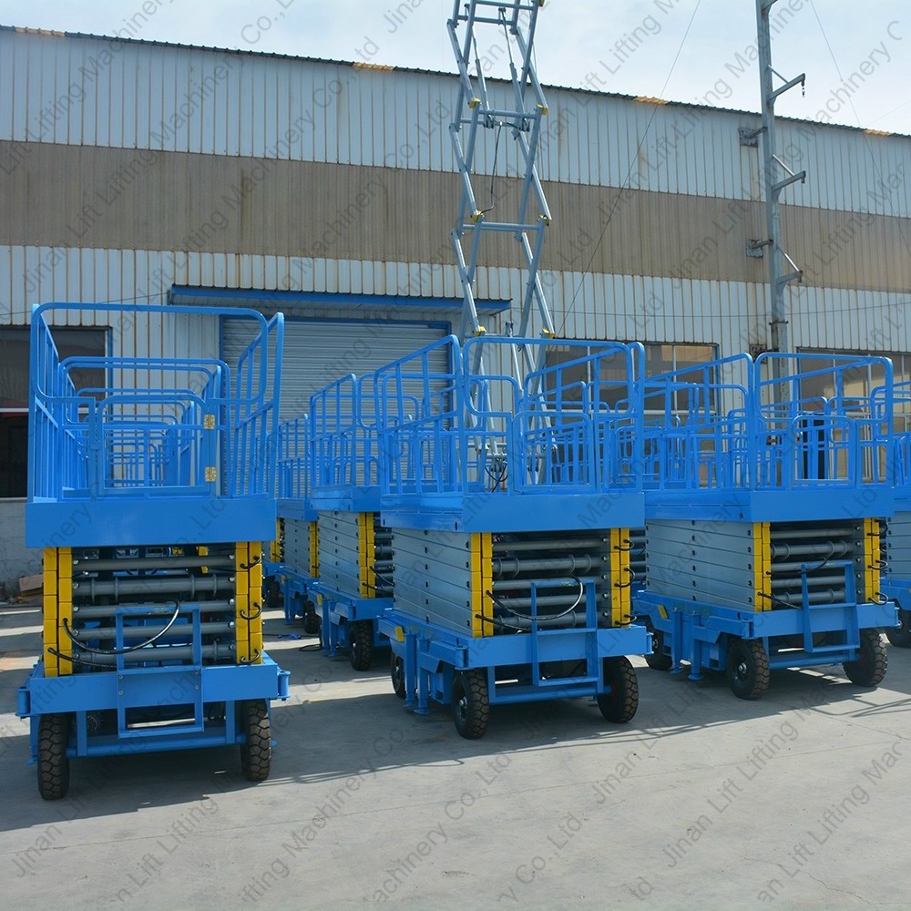 4~18m Chinese shopping platform Mobile Electric Scissor Lift for Sale tracked scissor lift