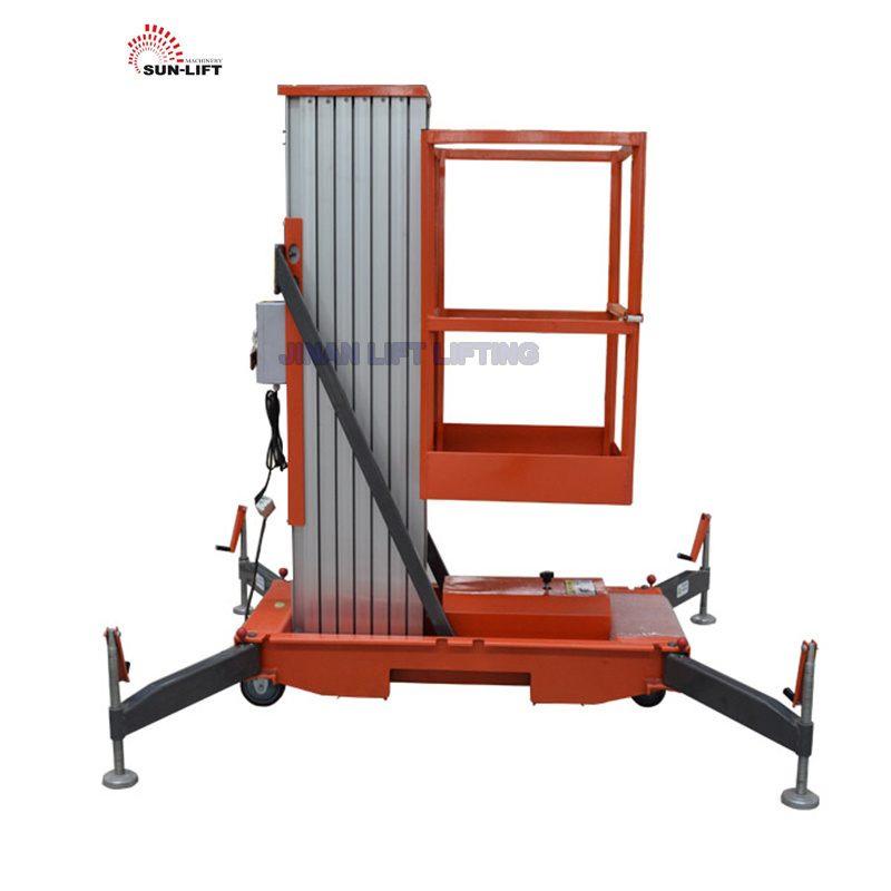 China Factory 12M 14M 16M height portable aluminum hydraulic lift mobile platform lift indoor one man lift for window cleaning