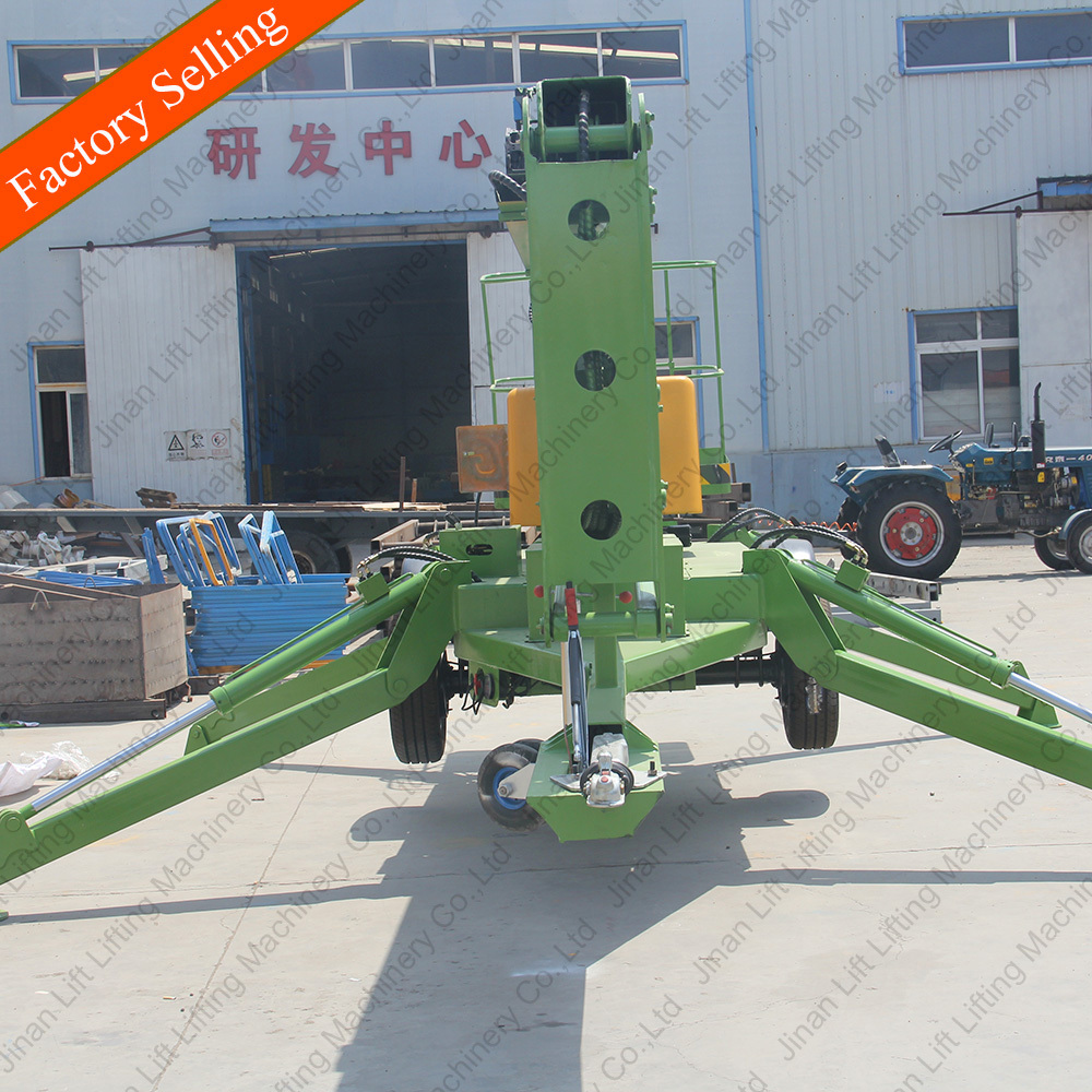 14m Towable boom lift for sale trailer mounted boom lift truck used for cherry picker