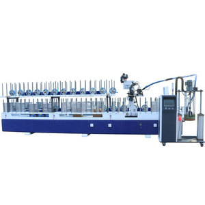 Woodworking line wrapping machine, door frame line wrapping machine, hot melt glue PUR wrapping machine