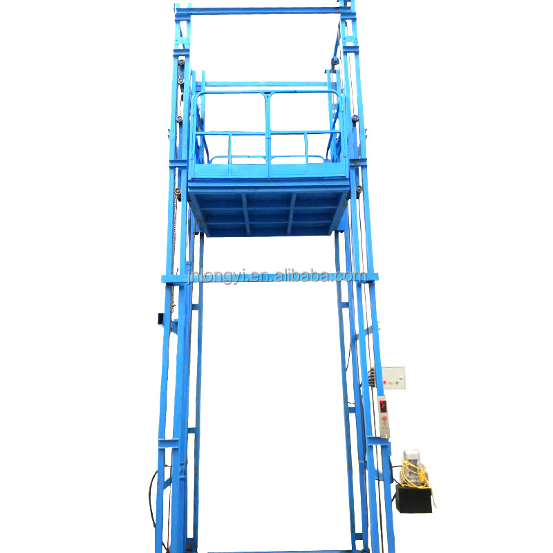 500kg Lift 3- 20m Goods Lift For Warehouse Electric Hydraulic Cargo Lift Steel Frame Freight Elevator