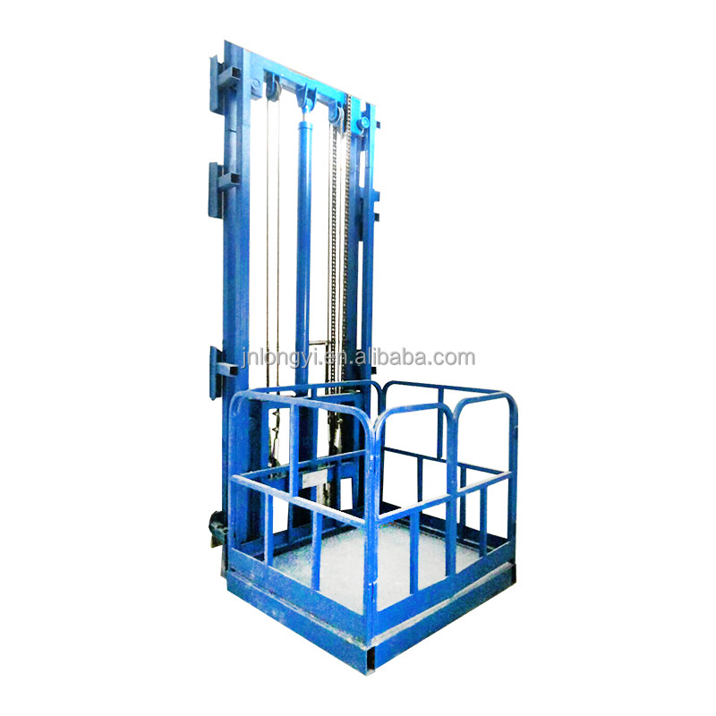 Easy Assembled Warehouse Factory Stable Loading Cargo Lift Hydraulic Steel Frame Small Freight elevator