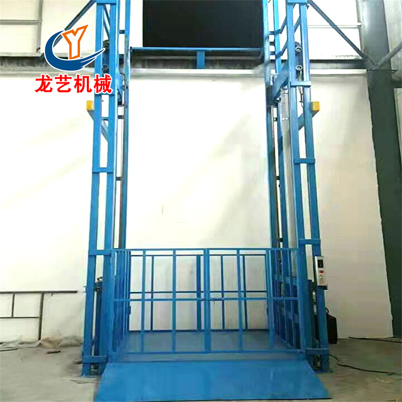 1- 5 Ton Lift 3- 20m Easy Assembled Warehouse Loading Cargo Lift Hydraulic Steel Frame Goods Elevator