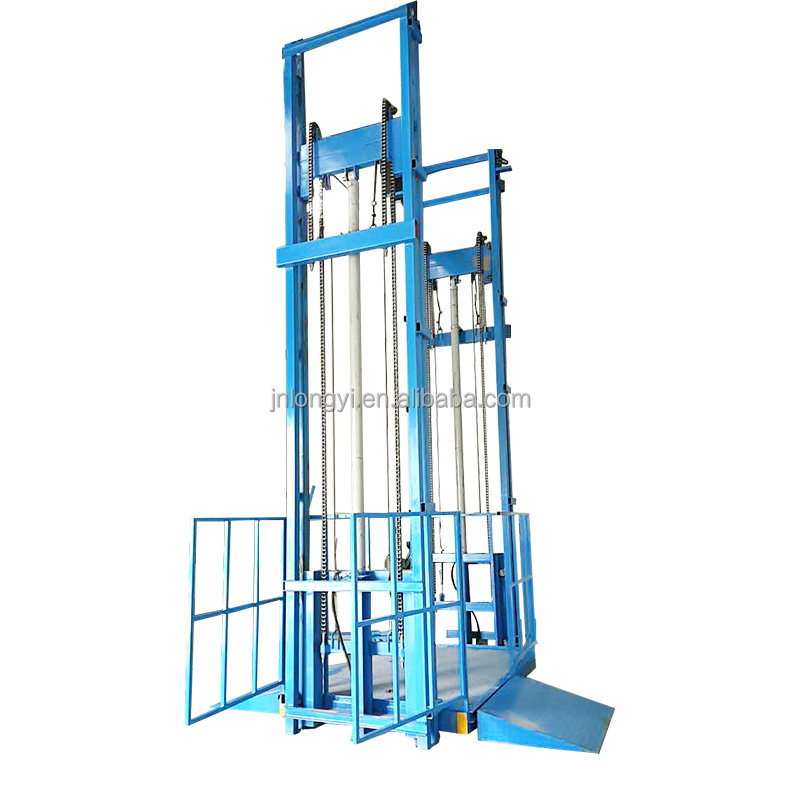 Easy Assembled Warehouse outdoor elevator cargo lifts hydraulic steel frame goods lift