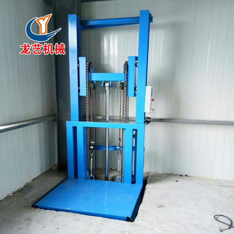 1- 5 Ton Lift 3- 20m Easy Assembled Warehouse Loading Cargo Lift Hydraulic Steel Frame Goods Elevator