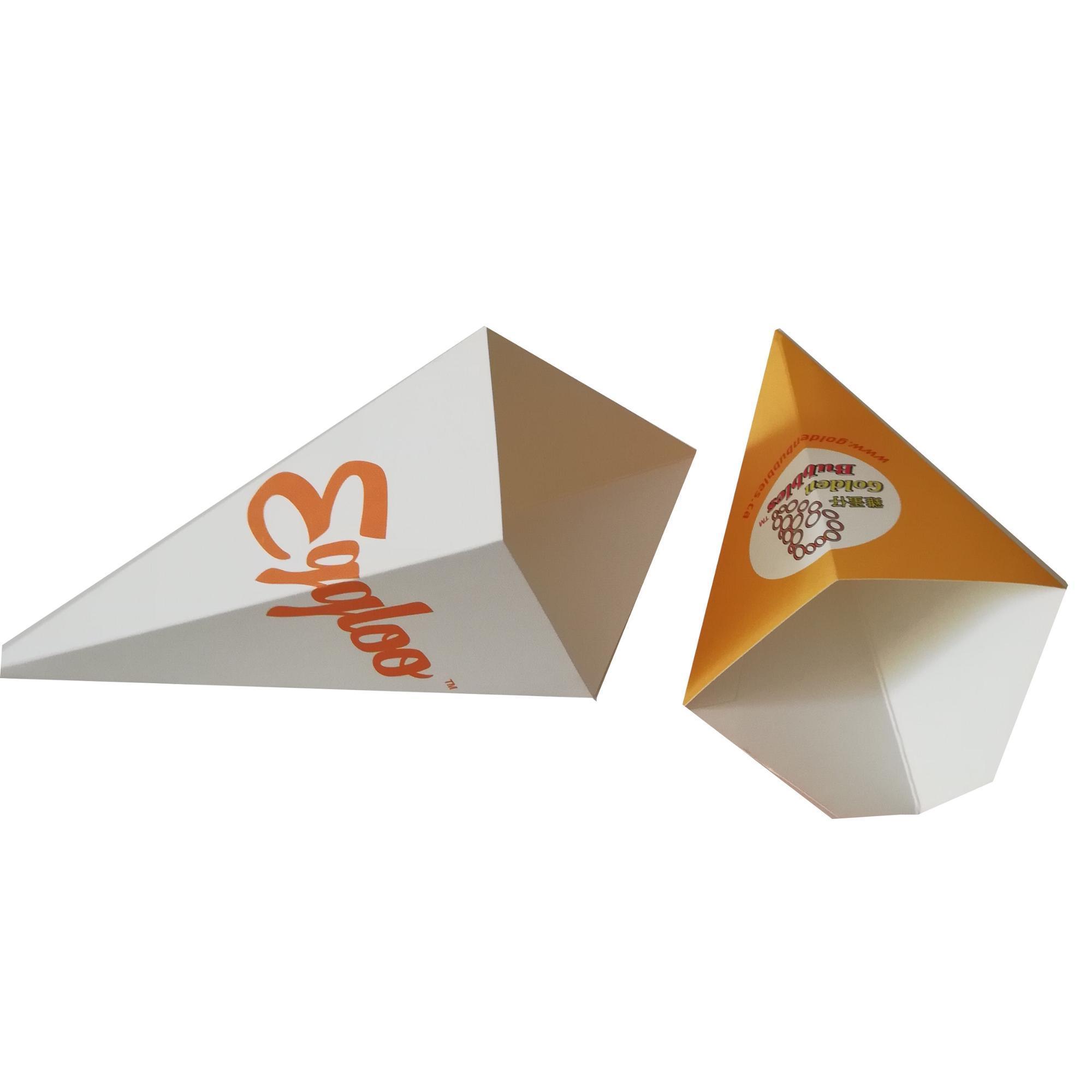 logo printing food grade cone crepes box printable paper fries crepe cone paper cup bubble waffle packaging